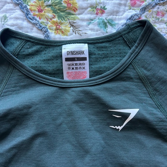 Gymshark Forest Green Longsleeve Crop Top - Picture 2 of 2